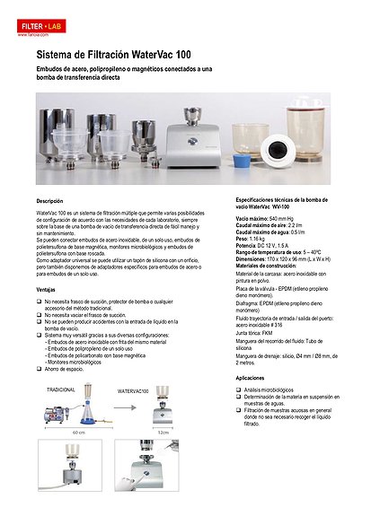 Sistema de Filtración WaterVac 100